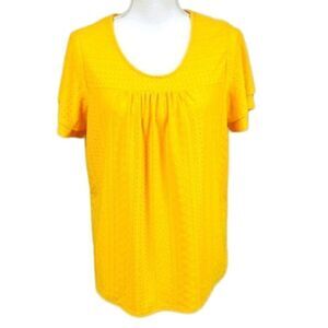 💸3/12$- Avon Eyelet Top w/ Flutter Sleeves-Medium